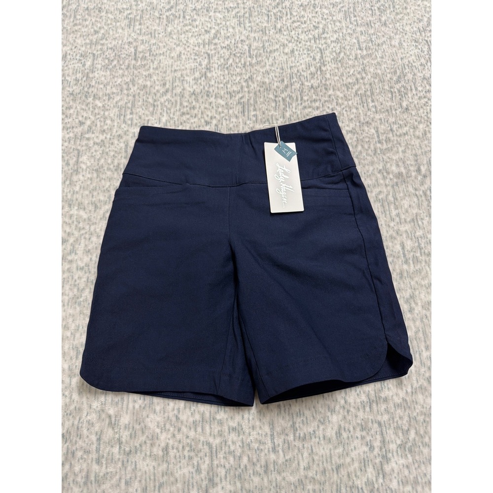 Lady Hagen Womens‎ 7 Inch Tummy Control Golf Shorts Dark Navy WGH14401 XS NEW